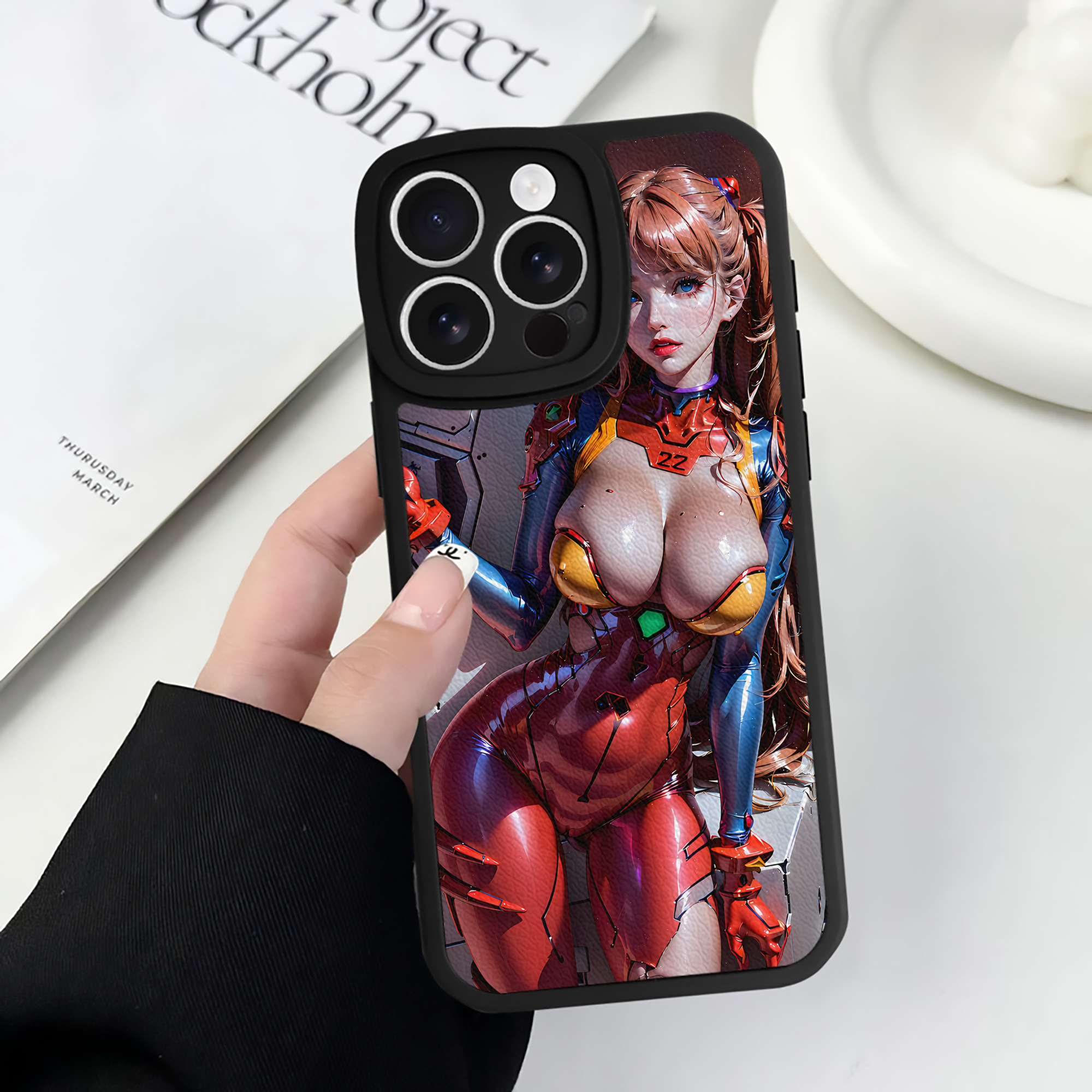 （画像用） EVA 新世紀エヴァンゲリオン 【iPhone 16シリーズ対応】シリコンスマホケース（レザー調） 材質：シリコン